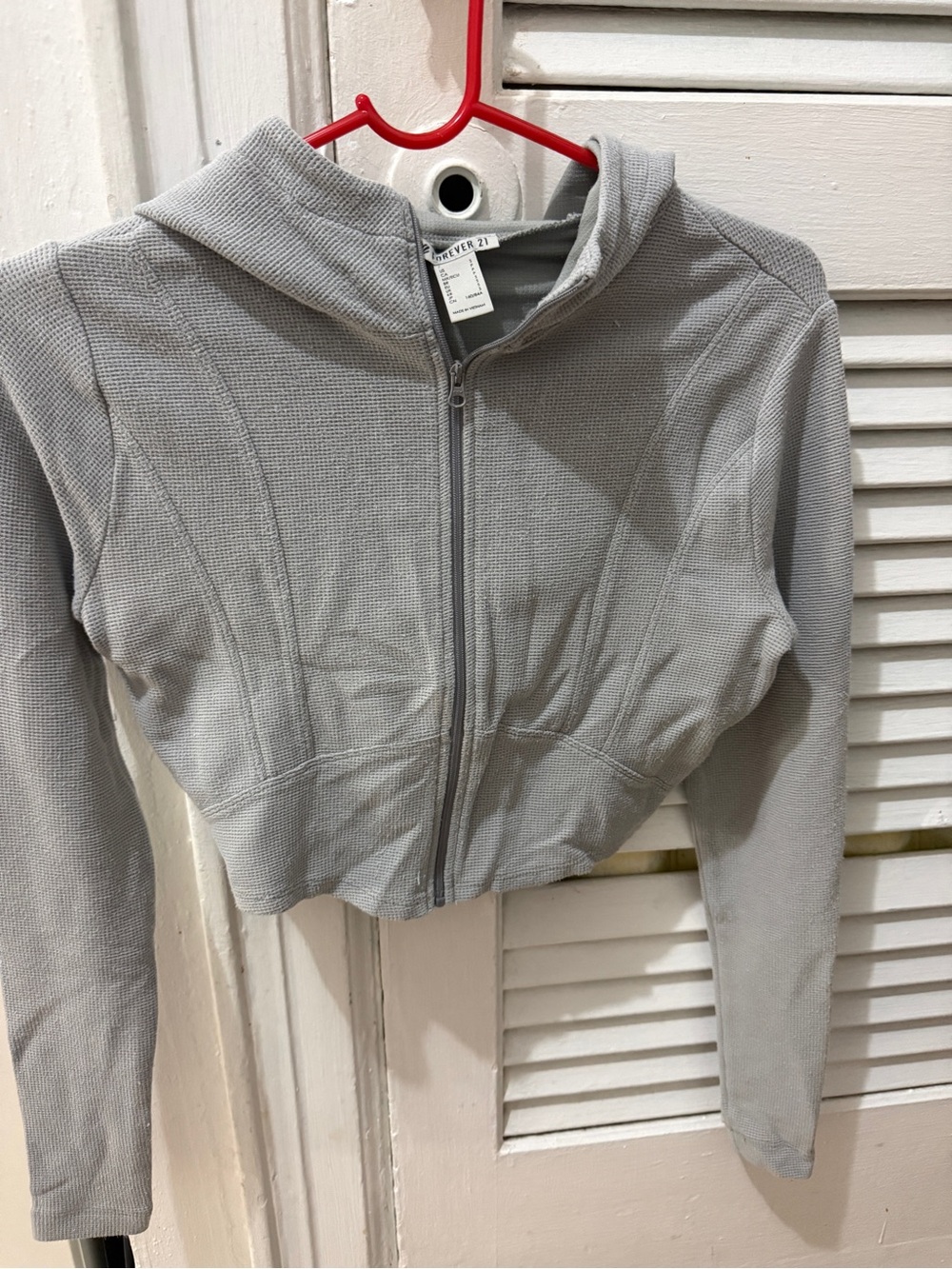 Forever 21 Cropped knit zip
